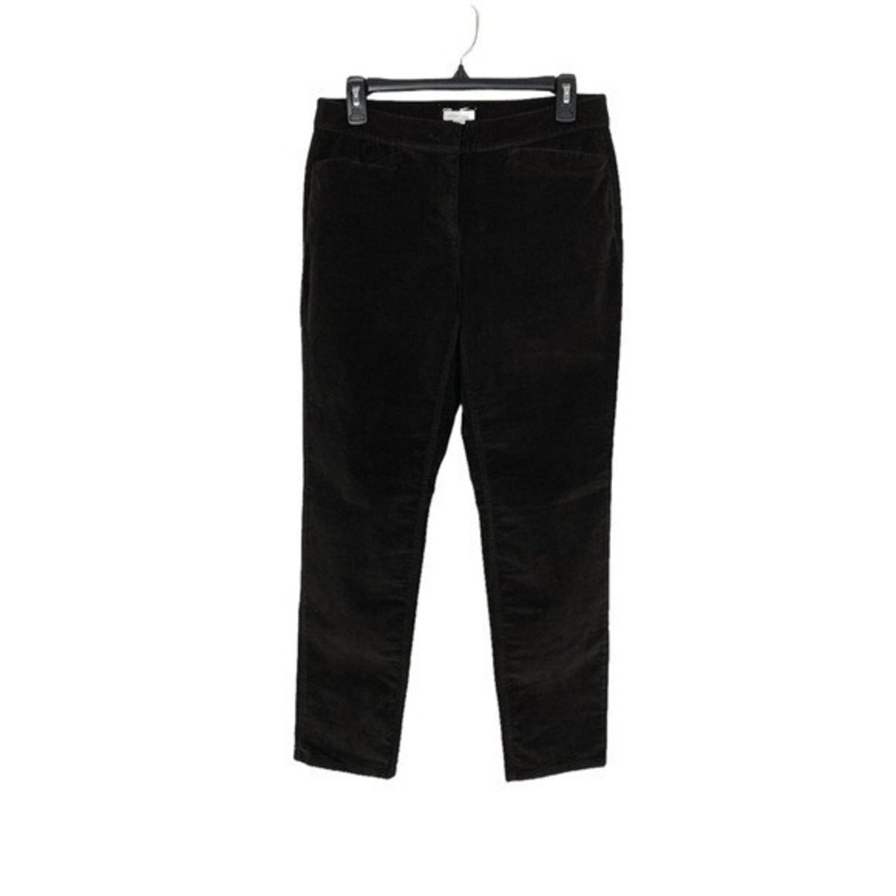 J Jill Brown Corduroy Pants Tapered Stretch High Rise Casual Comfy 4